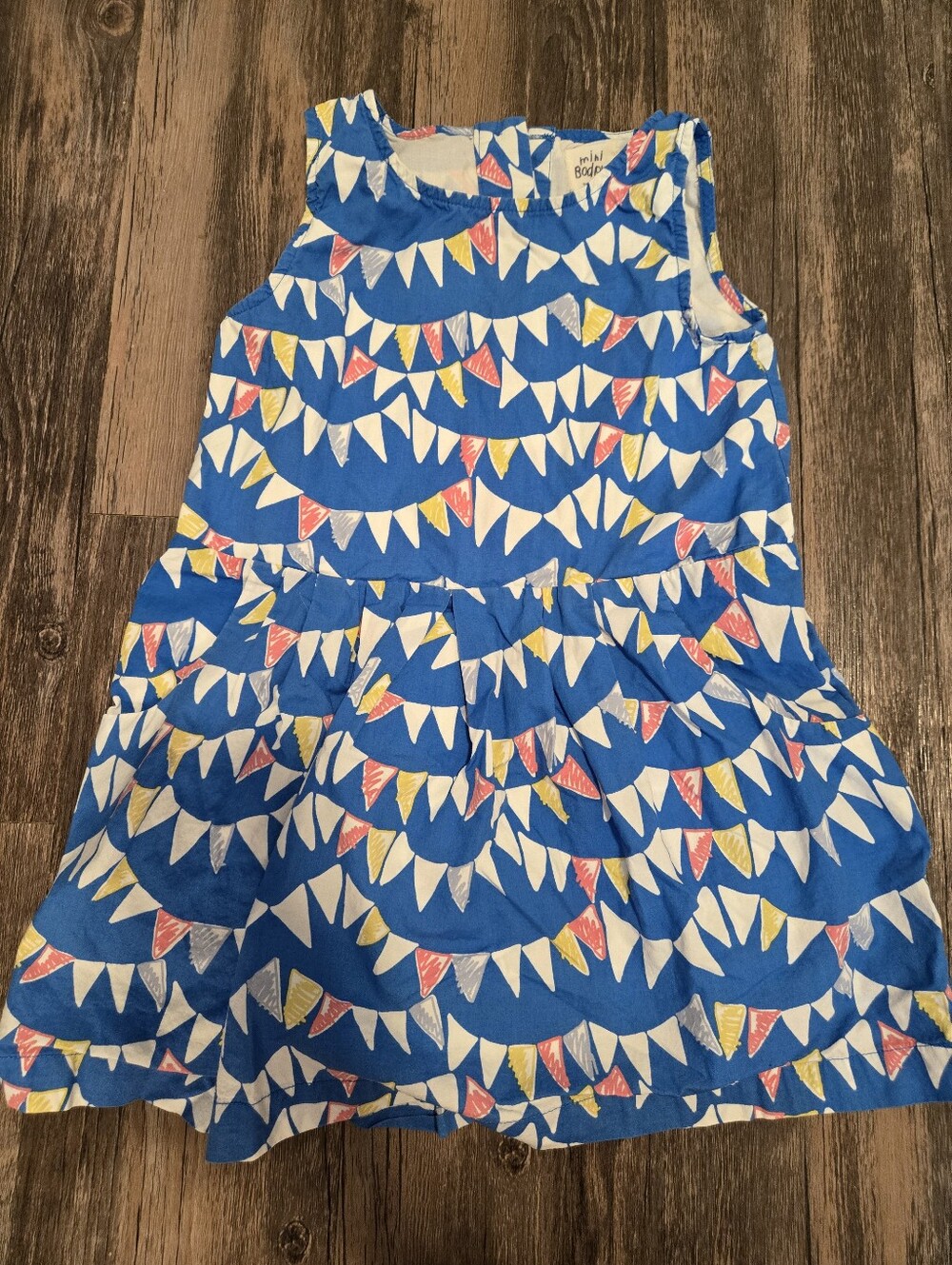 Mini Boden Blue Flag Girls Dress - Size 4-5Y